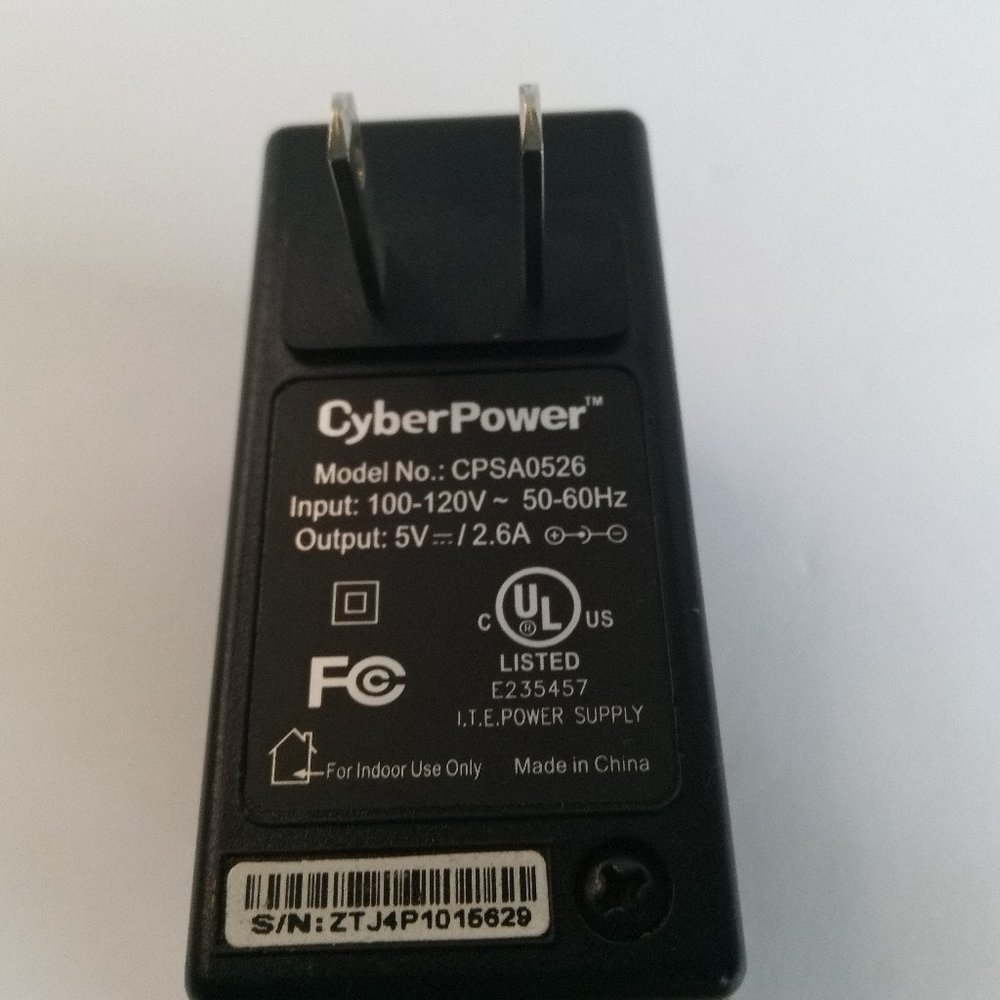 CyberPower CPSA0526 ITE Power Supply AC Adapter Output DC 5V 2.6A #7